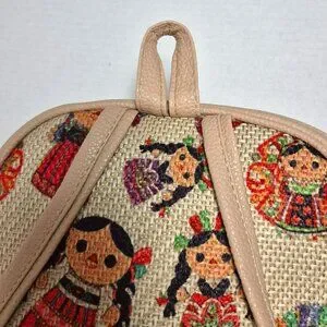 Mexican Le le Doll Backpack, Cream 100% Handcraft - New Bags | Mexican Le Le Doll Backpack Cream 10 Handcraft New  main image 4